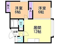 メゾンルミエール2 2LDKの間取図画像