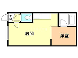 パークサイドO 1DKの間取図画像