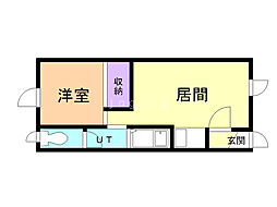 ニューシティ 1DKの間取図画像