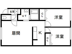 間取図画像 2LDK