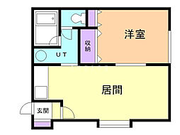 メゾンセルダム 1DKの間取図画像