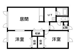 Castle 2LDKの間取図画像