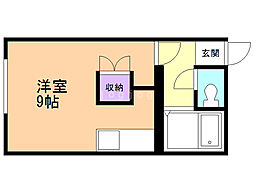 ドミールラン ワンルームの間取図画像