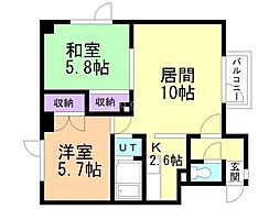 ファミールハウス 2LDKの間取図画像