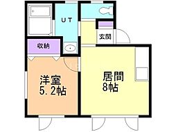 すみれ2 1LDKの間取図画像