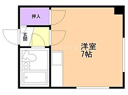 スカイハイツ ワンルームの間取図画像