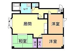 グランドゥル'97 3LDKの間取図画像