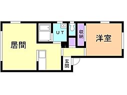 ハイムプライズ 1LDKの間取図画像
