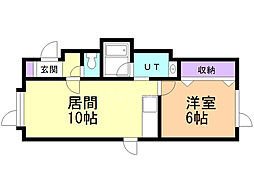 チェリー 1LDKの間取図画像