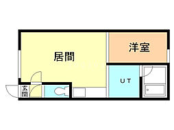パークサイドG 1DKの間取図画像