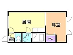 ミントバリューステップ 1DKの間取図画像
