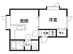 パンシォンジュネス 1LDKの間取図画像