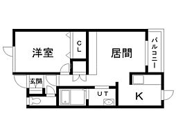 ラ・セシリア 1LDKの間取図画像