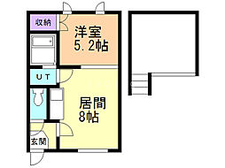 レフレアーバン 1LDKの間取図画像