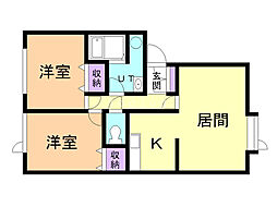 間取図画像 2LDK