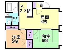 間取図画像 2LDK