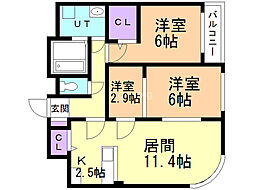 間取図画像 2LDK