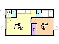 イシュタール鶴巣 1LDKの間取図画像
