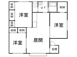 ビラ文苑館 3LDKの間取図画像
