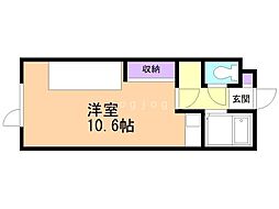 大栄緑ケ岡ハイツ1 ワンルームの間取図画像