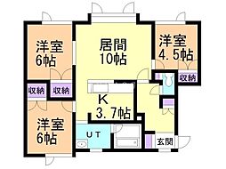 スターシャイン 3LDKの間取図画像