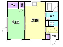 ハーバシティ浦見No.11 1DKの間取図画像