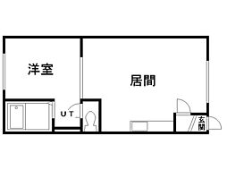 パークサイドP 1LDKの間取図画像