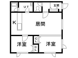 ハーバーシティウラミNo.12 2LDKの間取図画像