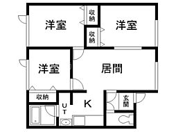 メゾンモア 3LDKの間取図画像