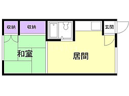 コーポ入江 1DKの間取図画像