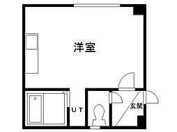 アートフル本間 ワンルームの間取図画像