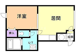 メゾンホンダ 1DKの間取図画像