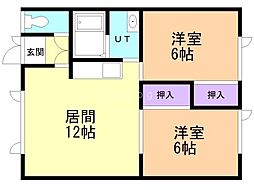 アルプス1号 2LDKの間取図画像