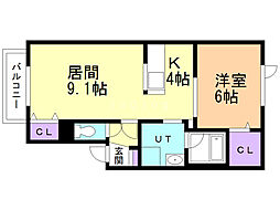 buenacasa 1LDKの間取図画像