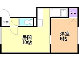 コラムササキ 1LDKの間取図画像