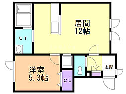 Colline 1LDKの間取図画像