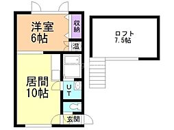アーバンヒルズ 1DKの間取図画像