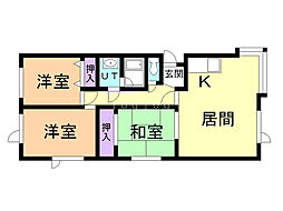 ハイツ・フレンド 3LDKの間取図画像