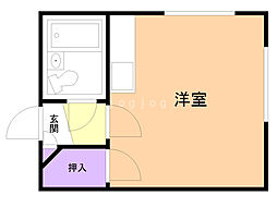 スカイハイツ ワンルームの間取図画像