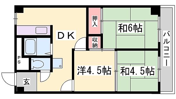 CARRONDS鈴蘭台北町 205｜兵庫県神戸市北区鈴蘭台北町７丁目(賃貸マンション3DK・2階・49.24㎡)の写真 その2