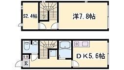 ディアコート神戸I 1階1DKの間取り