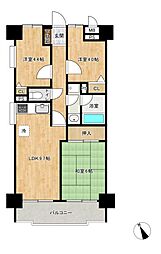 ダイアパレス船橋第2 3DKの間取図画像
