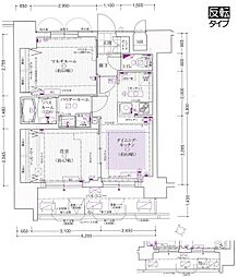 エステムプラザ難波WEST2プレディア 1DKの間取図画像