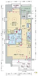 エステムプラザ難波EAST2ブレスト 2Kの間取図画像