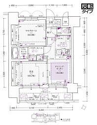 エステムプラザ難波WEST2プレディア 1SDKの間取図画像