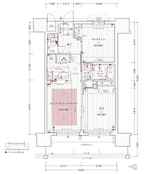 エステムコート十三本町 1SLDKの間取図画像