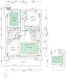 エステムコート東豊中ロサリオ 3LDKの間取図画像