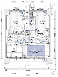 エステムコートクラスシティ 3LDKの間取図画像