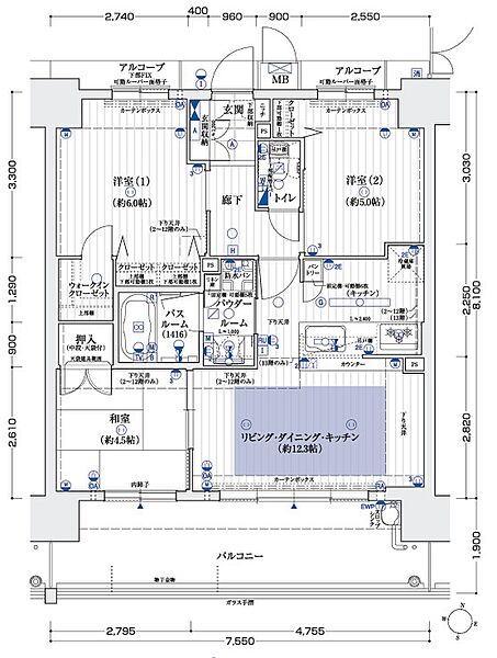 間取りを拡大表示