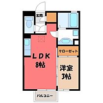 ピエス ブランシュ  ｜ 群馬県伊勢崎市宮子町（賃貸アパート1LDK・2階・29.26㎡） その2